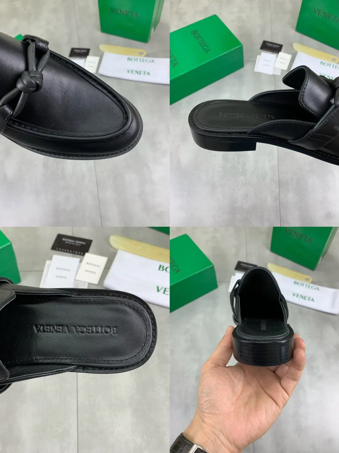 Men's shoes 💰P800 [New model] (genuine leather outsole) water-dyed cow lining 💰High-quality business couple half-slip leather shoes 💎💎💎 BOTTEGA VENETA official website synchronizes the latest top version of BV in the market, accepts material comparison, shoe type comparison, process comparison, practical and textured, versatile and suitable for any occasion, the more you look at it, the more flavorful it becomes. Purely hand-knitted craftsmanship - Upper material, calfskin imported from Italy 🇮🇹 - High-quality water-dyed cowhide lining - Original private model customized leather outsole -Size: Female 35-39 (40 ordered) Male 39-44 (38 45 can be customized) Color: Multiple colors available